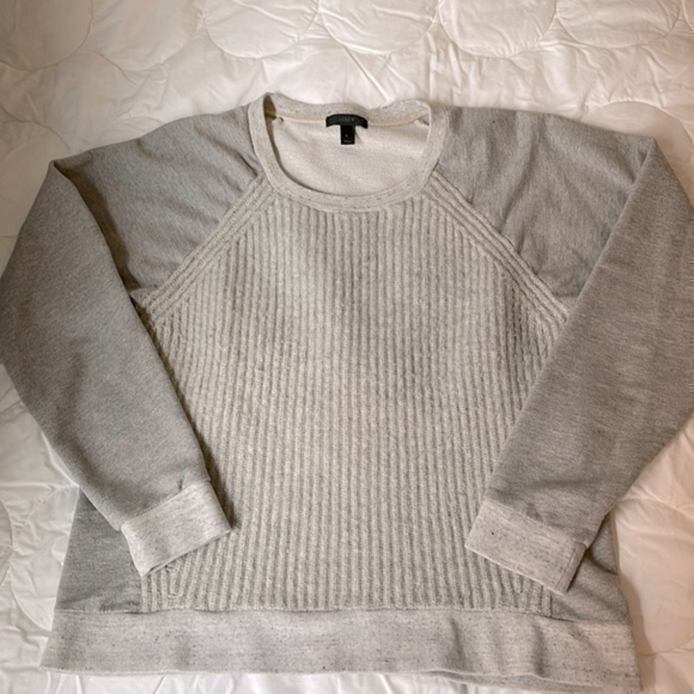 J. Crew Sweater Front Sweatshirt L